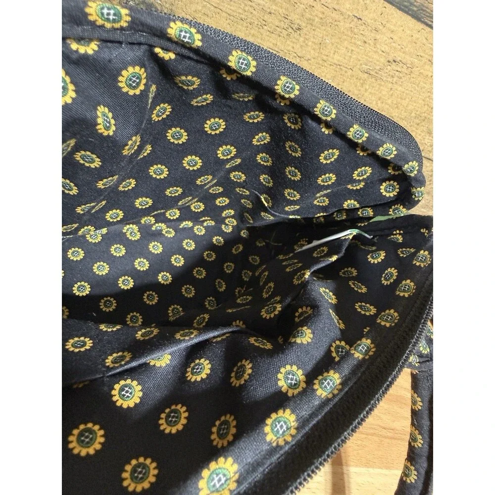 🔥 NEW & RARE VERA BRADLEY Vibrant Black Sun Sunflower Purse Wallet Retired NWT